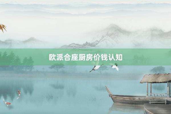 欧派合座厨房价钱认知