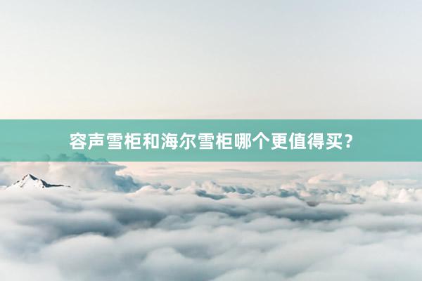 容声雪柜和海尔雪柜哪个更值得买？