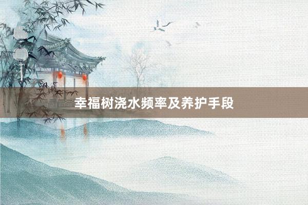 幸福树浇水频率及养护手段